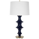 Coil Blue Sculpted Table Lamp - Ornate Home