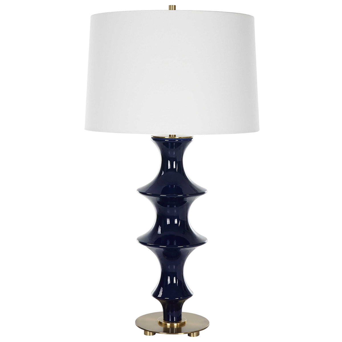 Coil Blue Sculpted Table Lamp - Ornate Home