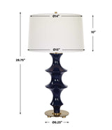 Coil Blue Sculpted Table Lamp - Ornate Home
