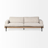 Colburne Beige 95" Upholstered Three Seater Sofa