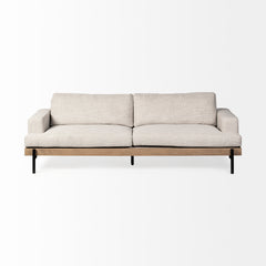 Colburne Beige 95" Upholstered Three Seater Sofa - Ornate Home