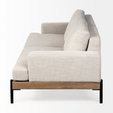 Colburne Beige 95" Upholstered Three Seater Sofa