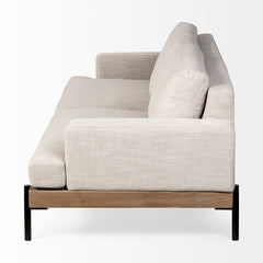 Colburne Beige 95" Upholstered Three Seater Sofa - Ornate Home