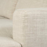 Colburne Beige 95" Upholstered Three Seater Sofa