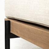 Colburne Beige 95" Upholstered Three Seater Sofa