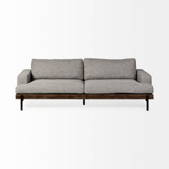 Colburne Gray 95" Upholstered Three Seater Sofa