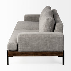 Colburne Gray 95" Upholstered Three Seater Sofa