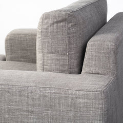 Colburne Gray Fabric with Wood and Iron Frame Accent Chair