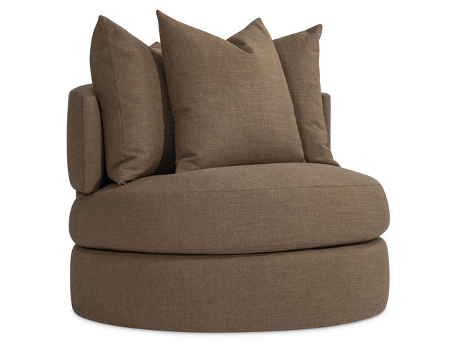 Colby Brown Fabric Swivel Chair - Ornate Home