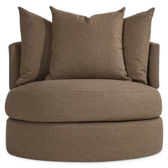 Colby Brown Fabric Swivel Chair - Ornate Home