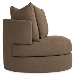 Colby Brown Fabric Swivel Chair - Ornate Home
