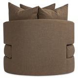 Colby Brown Fabric Swivel Chair - Ornate Home