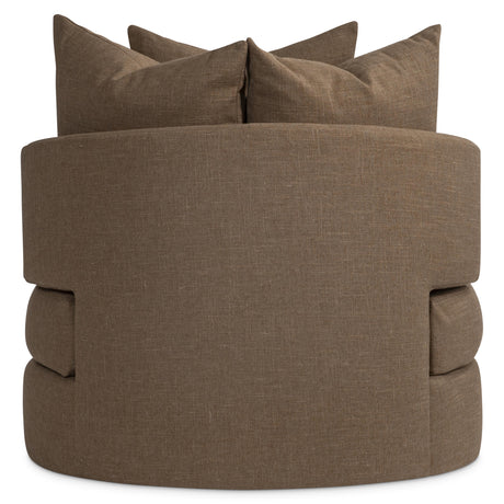 Colby Brown Fabric Swivel Chair - Ornate Home