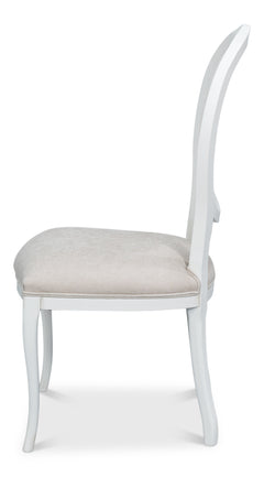 Colchester Cortina White/Taupe Oval Cane Back Side Chair (Set of 2) - Ornate Home