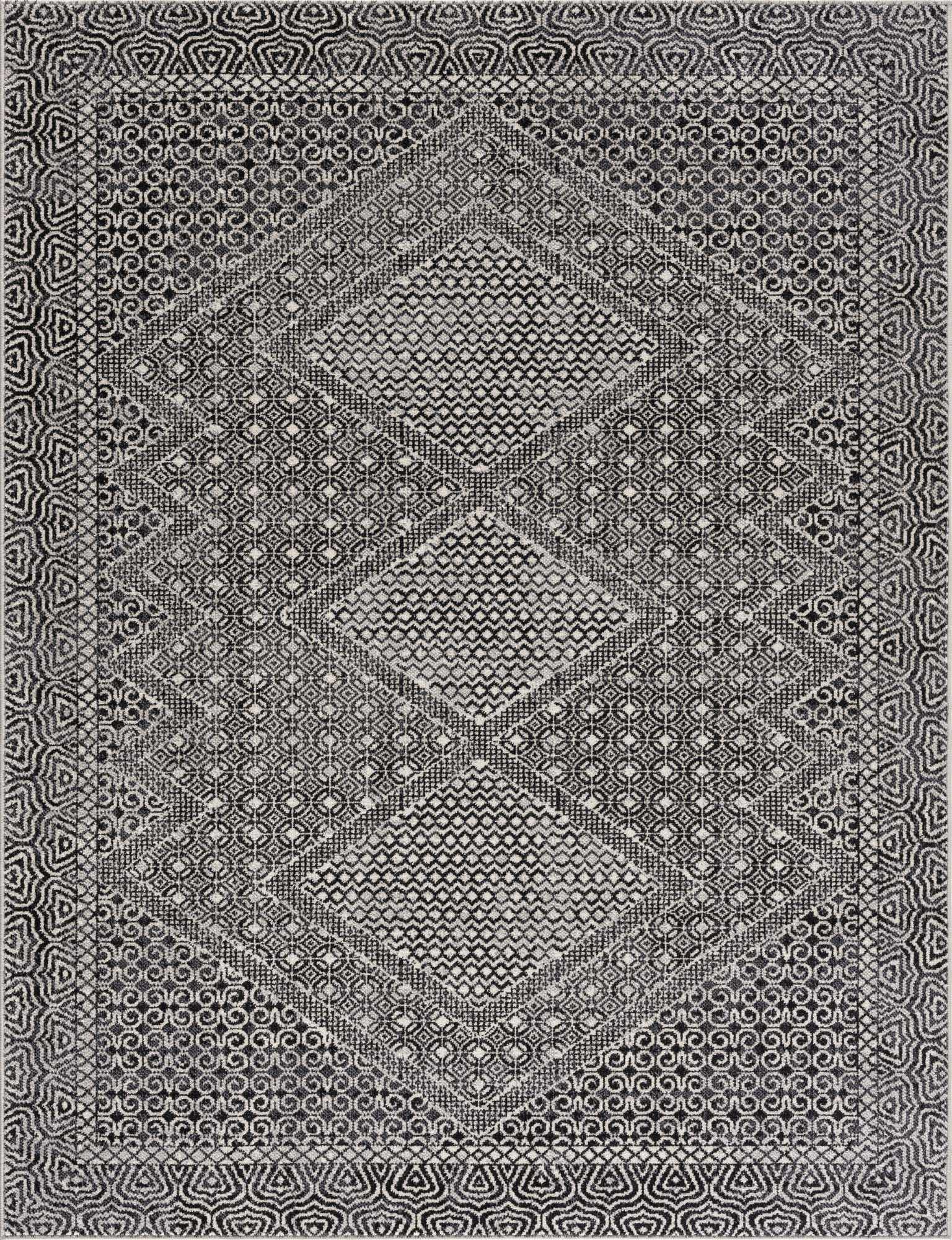 Coledale Black & White Washable Rug - Clearance - Ornate Home