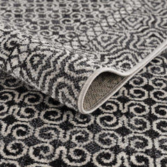 Coledale Black & White Washable Rug - Clearance - Ornate Home