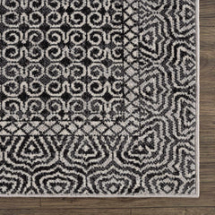 Coledale Black & White Washable Rug - Clearance - Ornate Home