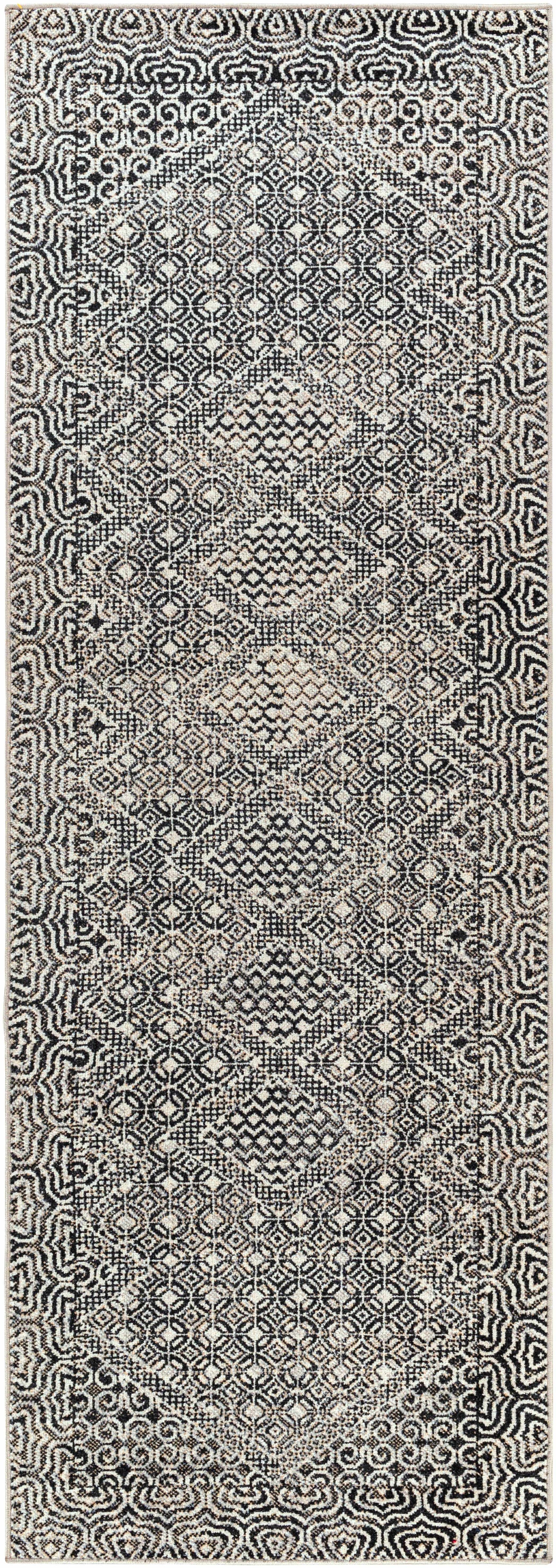 Coledale Black & White Washable Rug - Clearance - Ornate Home
