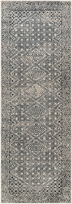 Coledale Black & White Washable Rug - Clearance - Ornate Home