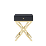 Coleen Black & Brass Side Table - Ornate Home