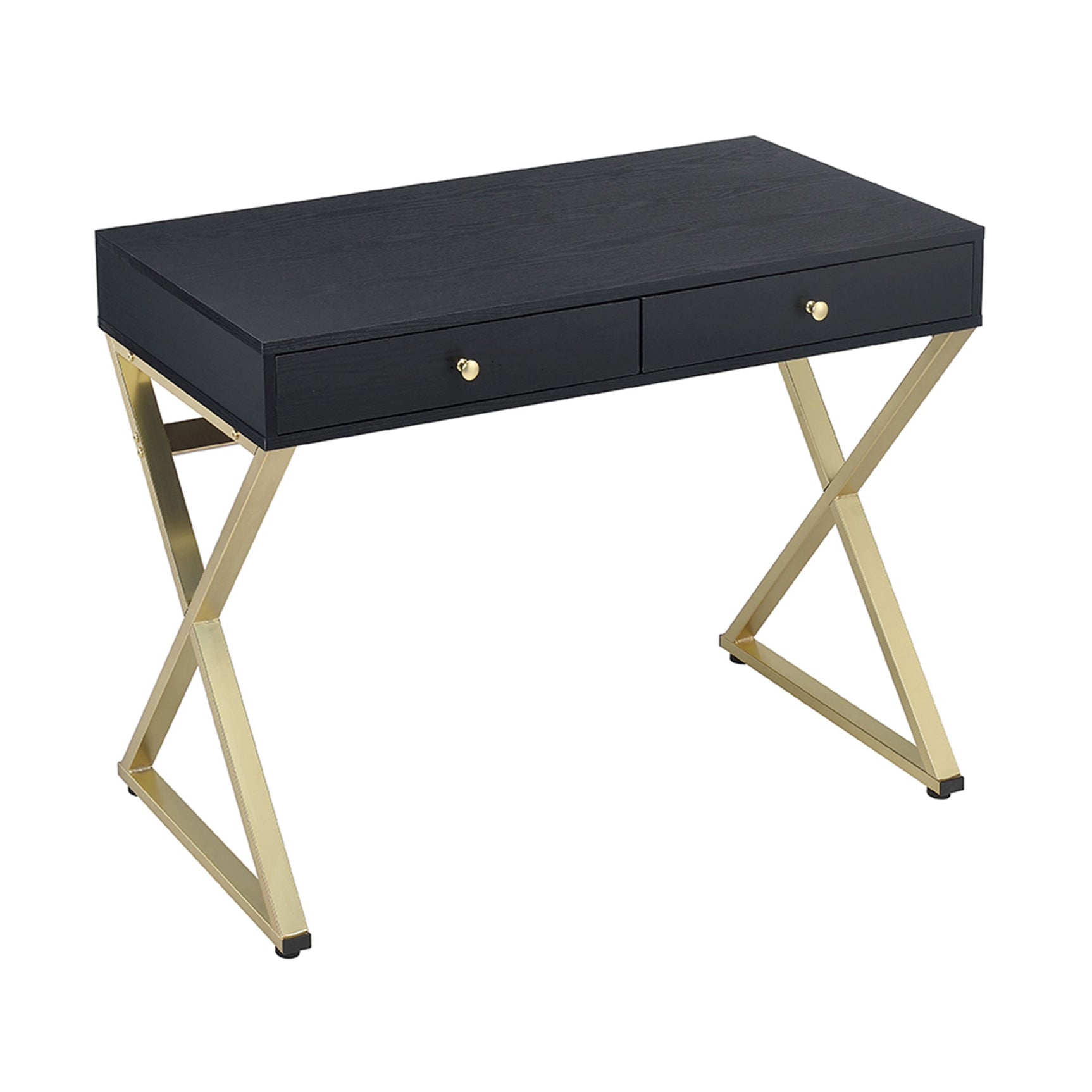 Coleen Black/Brass Writing Desk - Ornate Home