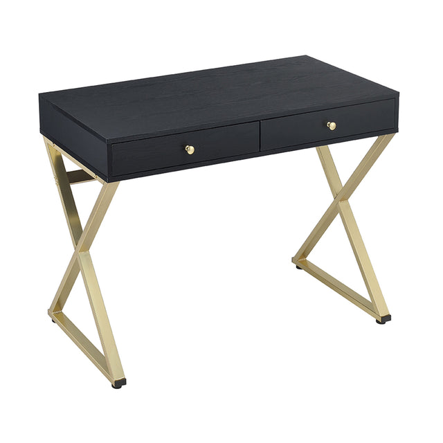 Coleen Black/Brass Writing Desk - Ornate Home