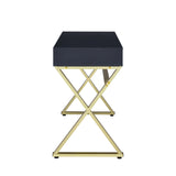 Coleen Black/Brass Writing Desk - Ornate Home