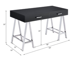 Coleen Black Writing Desk W/USB - Ornate Home
