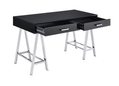 Coleen Black Writing Desk W/USB - Ornate Home
