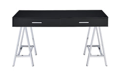 Coleen Black Writing Desk W/USB - Ornate Home