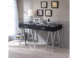 Coleen Black Writing Desk W/USB - Ornate Home