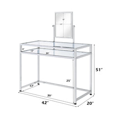 Coleen Chrome Vanity Set - Ornate Home