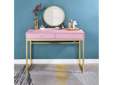 Coleen Pink Vanity Desk w/Mirror & Jewelry Tray - Ornate Home