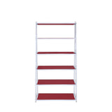 Coleen Red/Chrome Bookshelf - Ornate Home