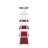 Coleen Red/Chrome Bookshelf - Ornate Home