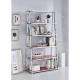 Coleen Red/Chrome Bookshelf - Ornate Home