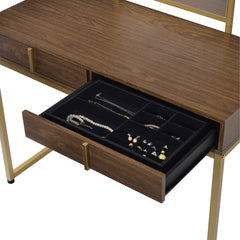 Coleen Walnut Vanity Desk - Ornate Home