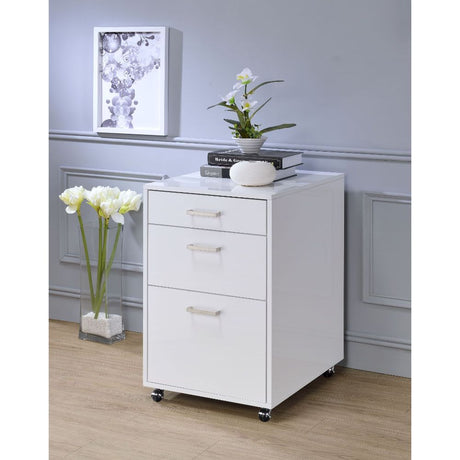 Coleen White File Cabinet - Ornate Home