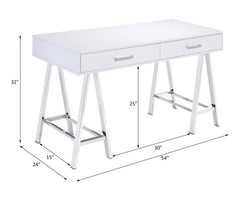 Coleen White Writing Desk W/USB - Ornate Home