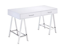 Coleen White Writing Desk W/USB - Ornate Home