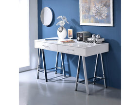 Coleen White Writing Desk W/USB - Ornate Home