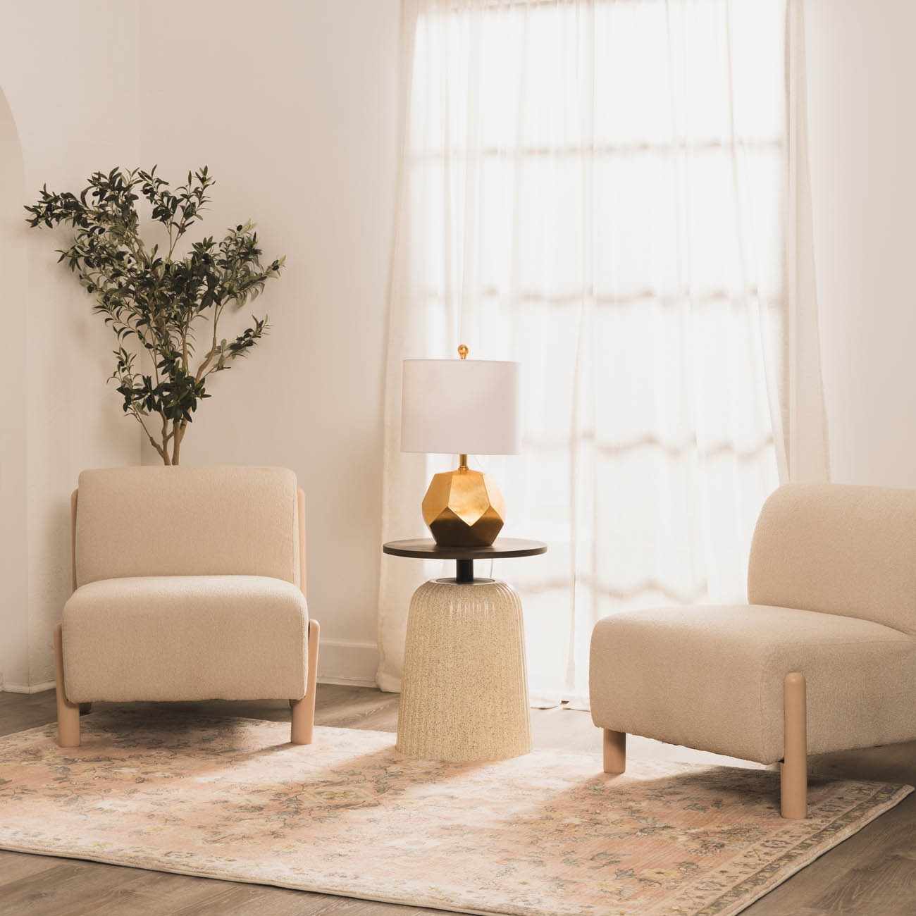 Coleford Gold Geometric Table Lamp - Ornate Home