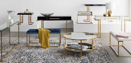 Coleford Gold Geometric Table Lamp - Ornate Home