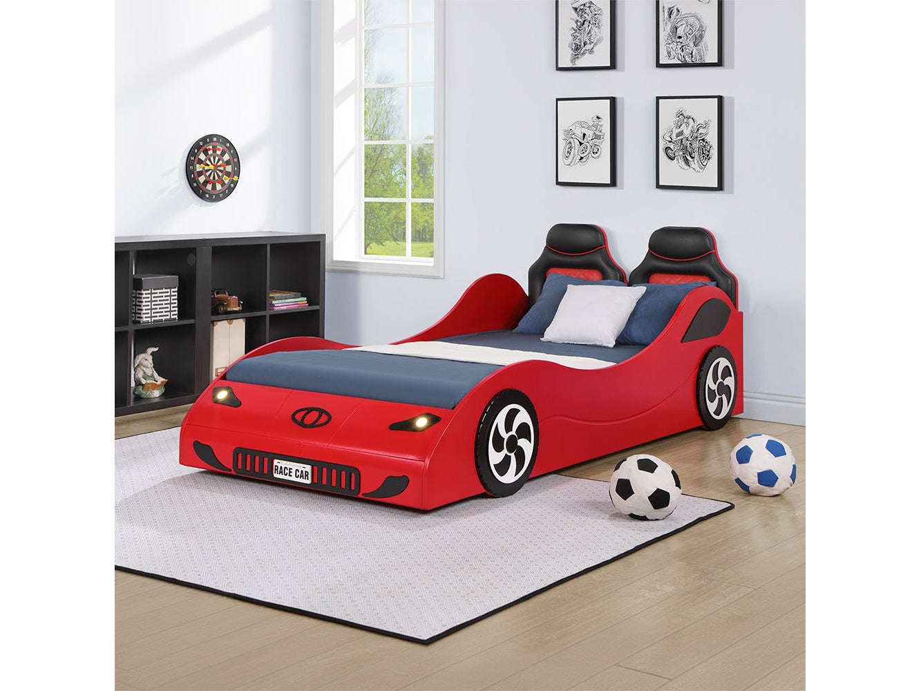 Colen Red Car Bed (Twin) - Ornate Home