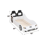Colen White Car Bed (Twin) - Ornate Home