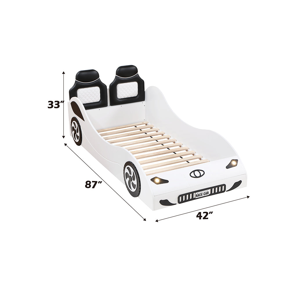 Colen White Car Bed (Twin) - Ornate Home