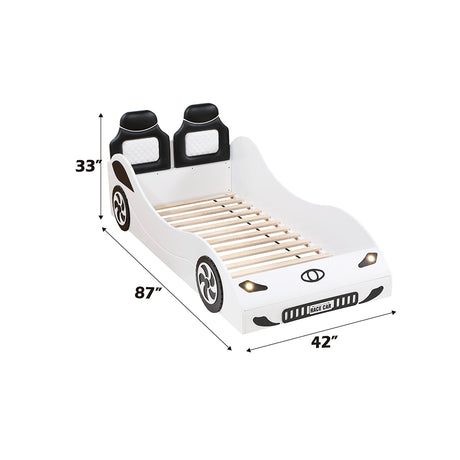 Colen White Car Bed (Twin) - Ornate Home
