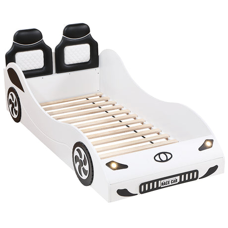 Colen White Car Bed (Twin) - Ornate Home