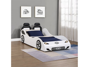 Colen White Car Bed (Twin) - Ornate Home