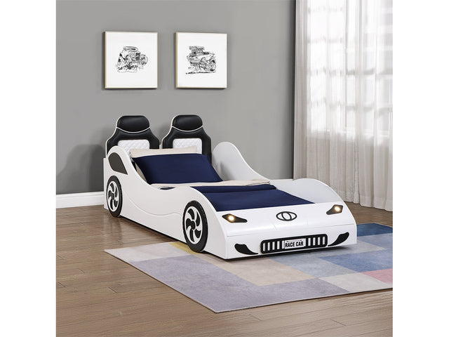 Colen White Car Bed (Twin) - Ornate Home